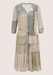 Kragenloses Sommerkleid, durchgehend geknöpft thumbnail 7