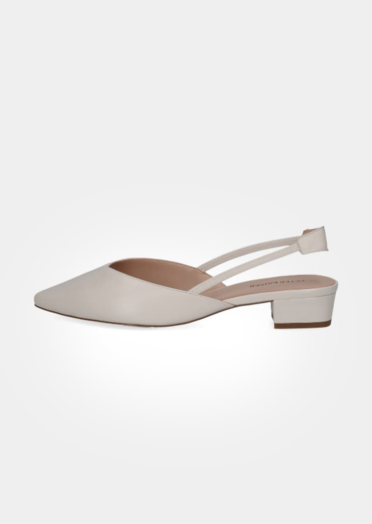 Slingpumps van echt leer