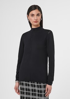 Feinstrick-Pullover mit feinem Lochmuster thumbnail 2