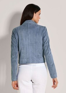 Kurze Bikerjacke aus softem Ziegenvelours thumbnail 4