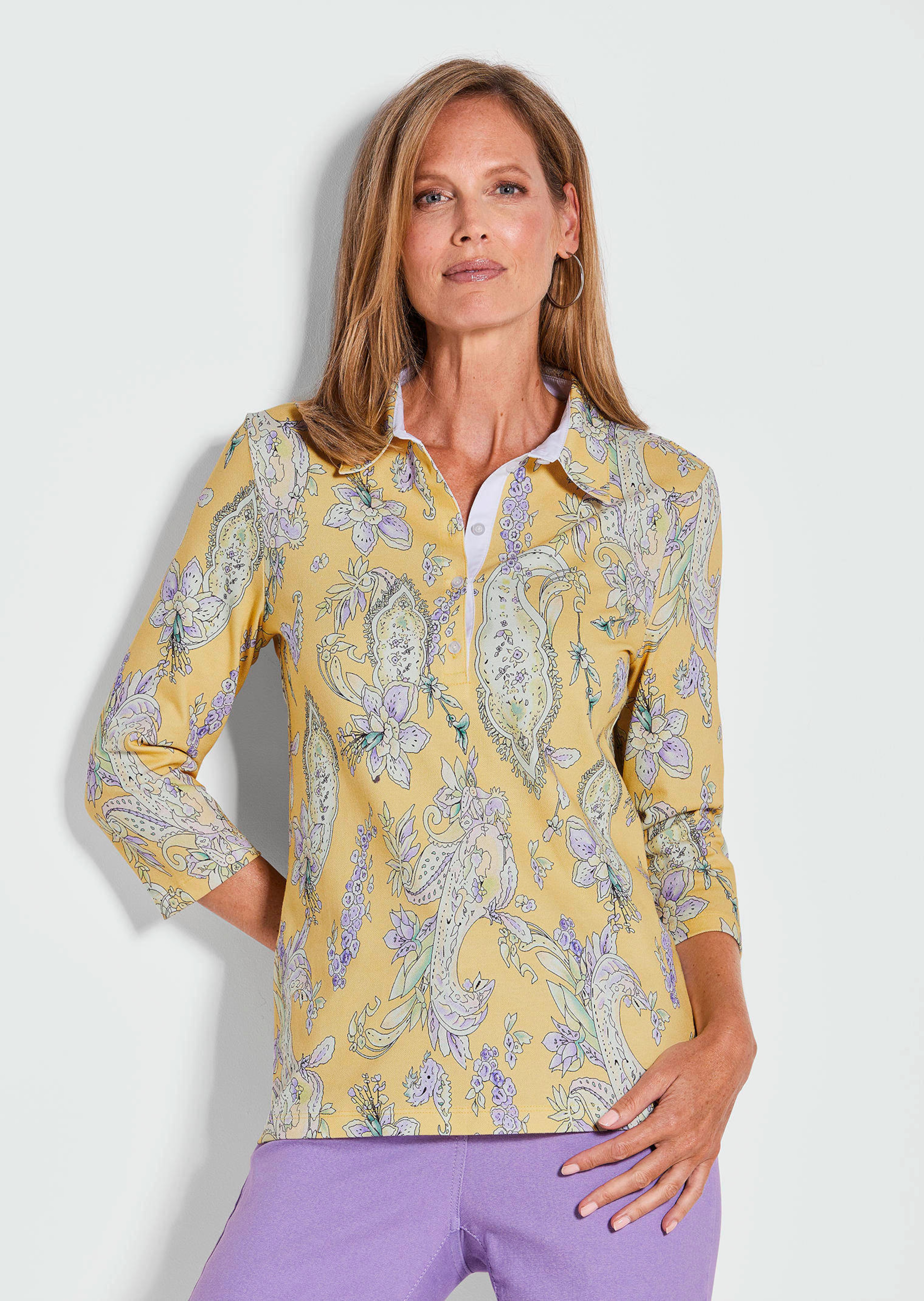 Poloshirt im Paisley-Dessin