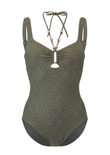 Maillot de bain style dos-nu, avec perles en bois thumbnail 4
