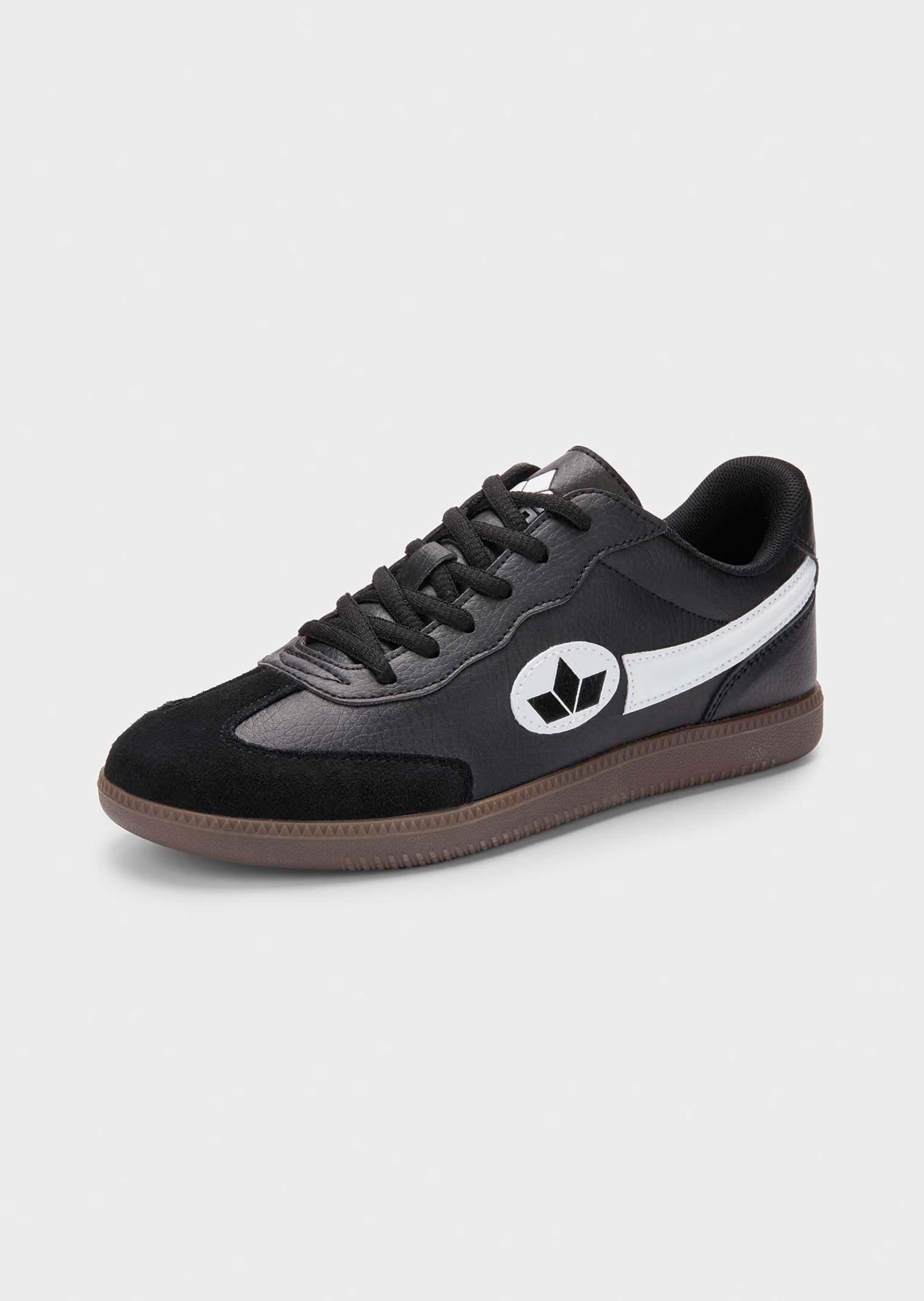 Sneaker mit Veloursleder-Besätzen