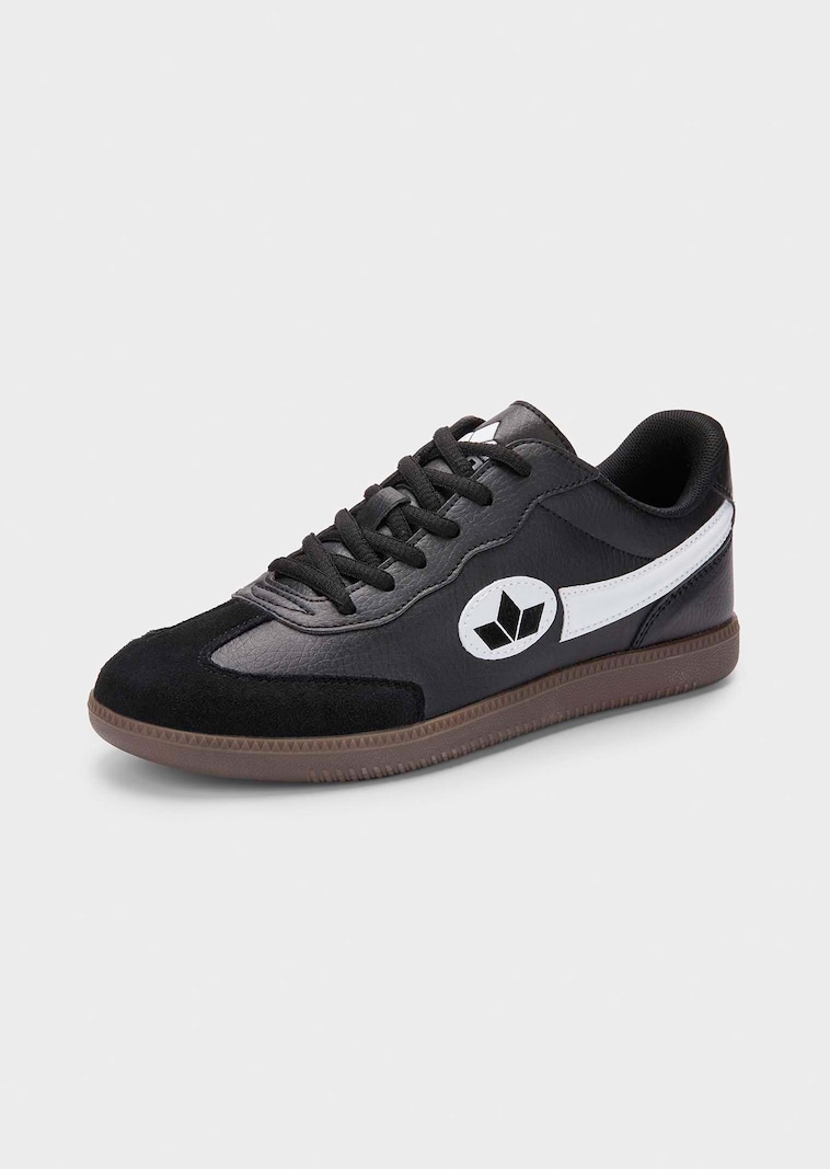 Sneaker mit Veloursleder-Besätzen