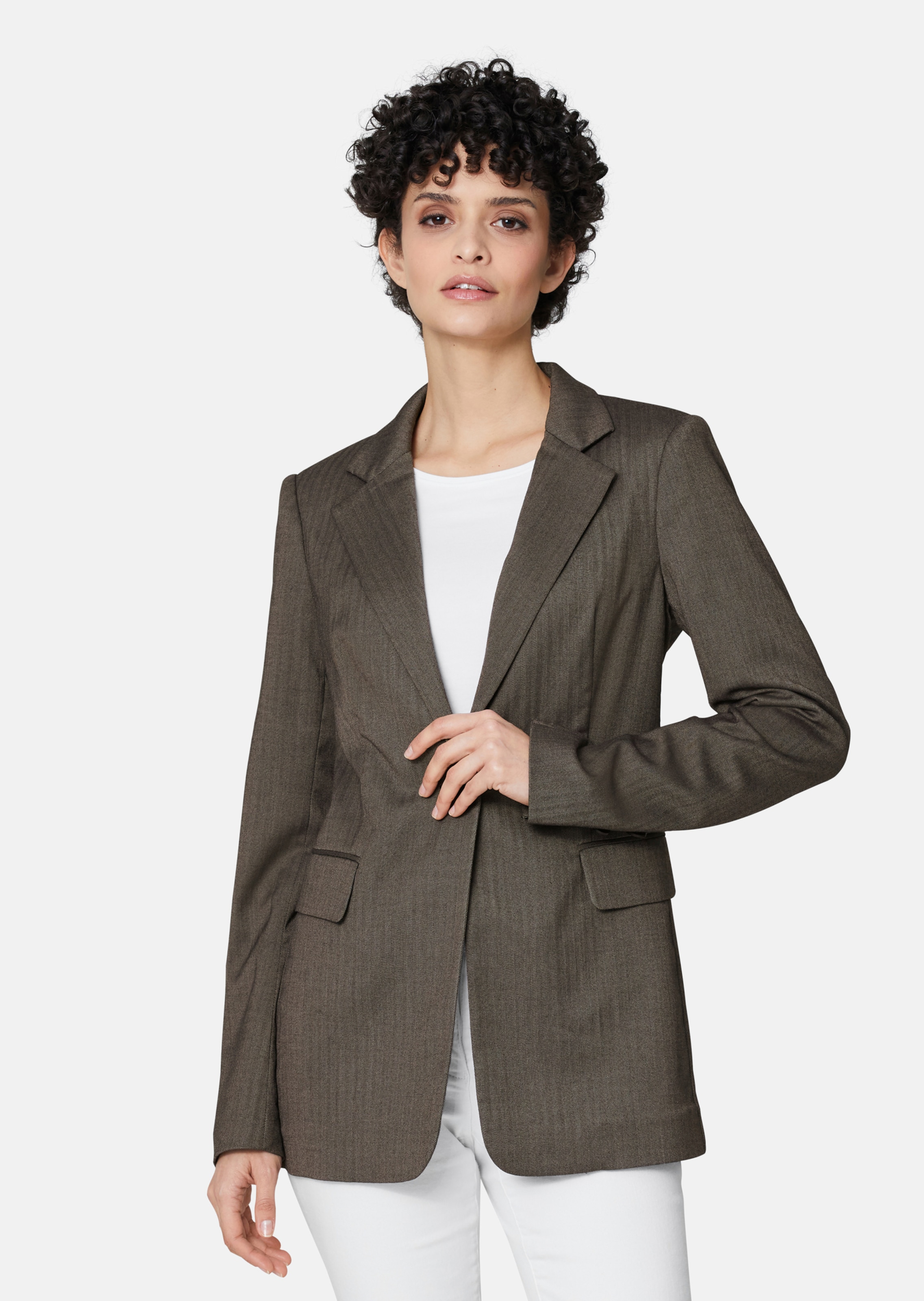 Blazer mit Fischgrat-Dessin thumbnail 2