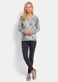 Gedessineerde pullover van kasjmier thumbnail 2