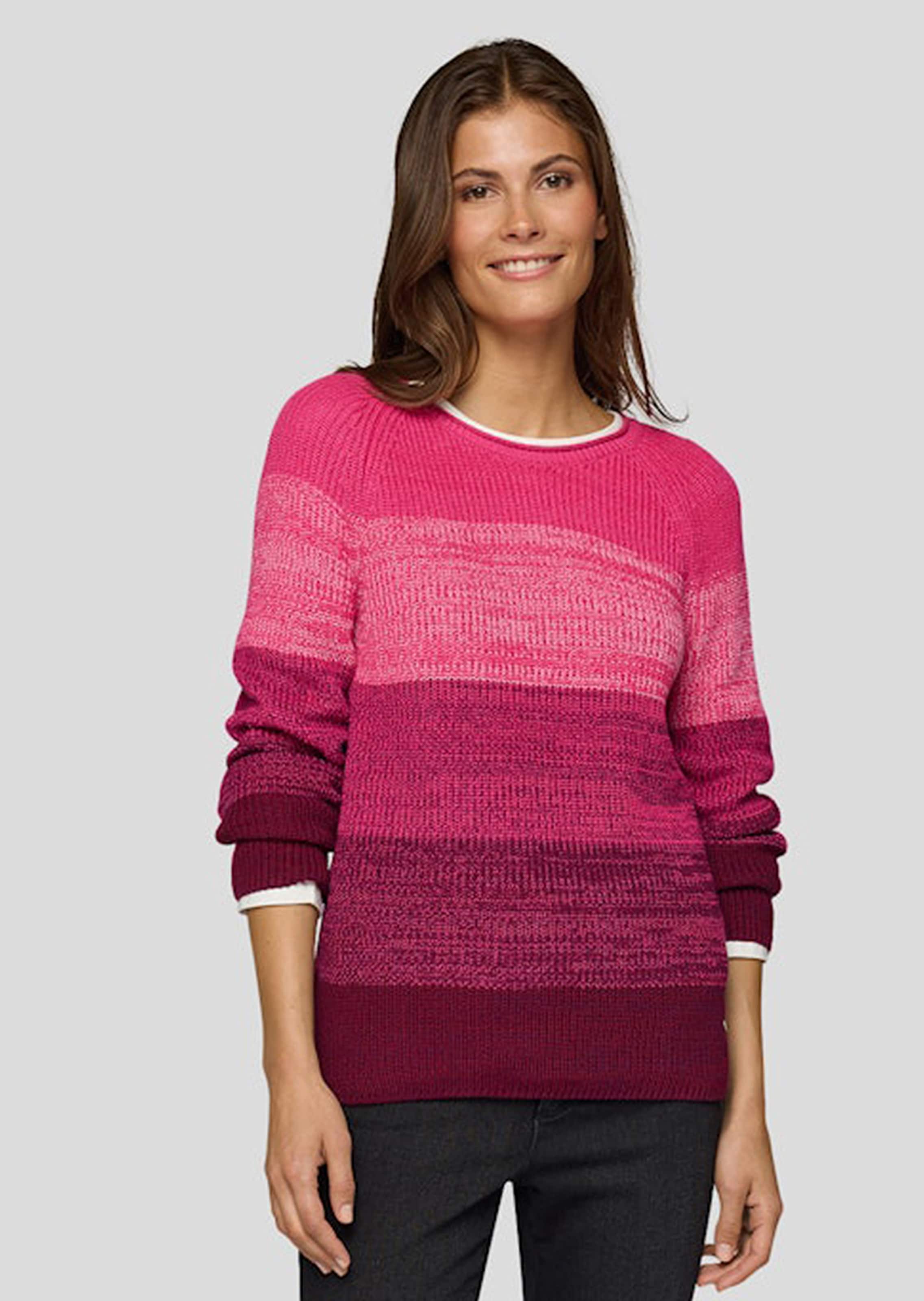 Tricot pullover met blokstrepen