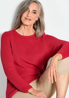 Figurschmeichelnder Pullover aus reiner Baumwolle thumbnail 4