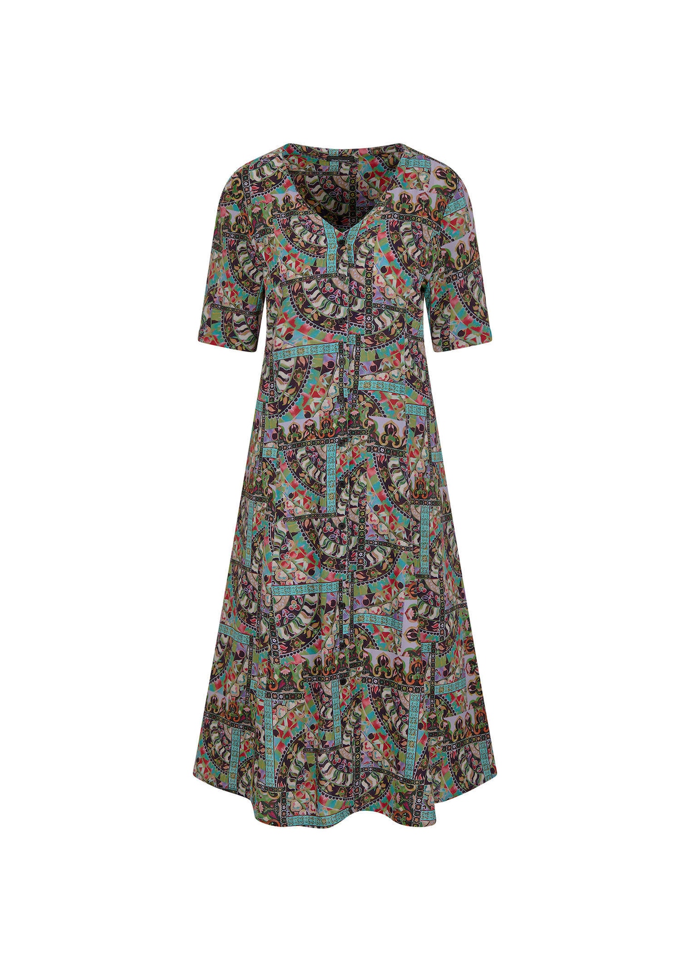 Farbenfrohes Kleid aus reiner Viskose