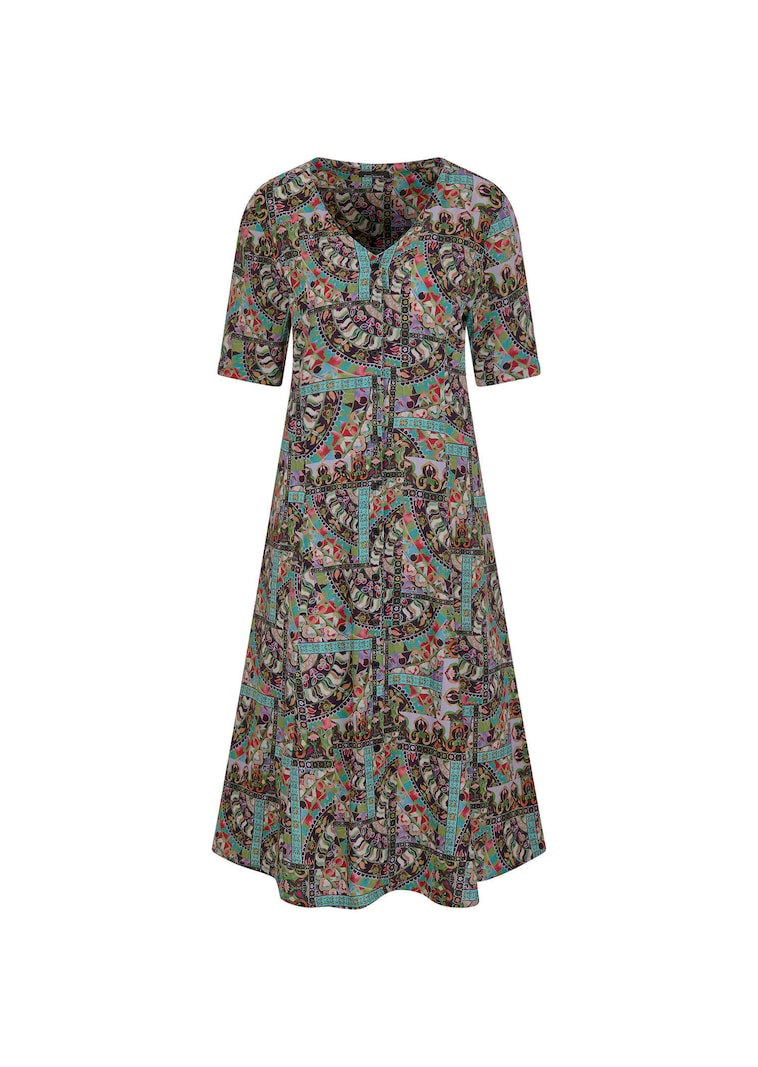 Farbenfrohes Kleid aus reiner Viskose