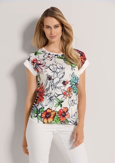 Rundhals-Shirt mit Unikat-Print thumbnail 2