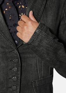 Denim blazer with washed effects thumbnail 6