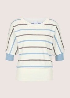 Feinstrick-Pullover mit Glanzstreifen thumbnail 7