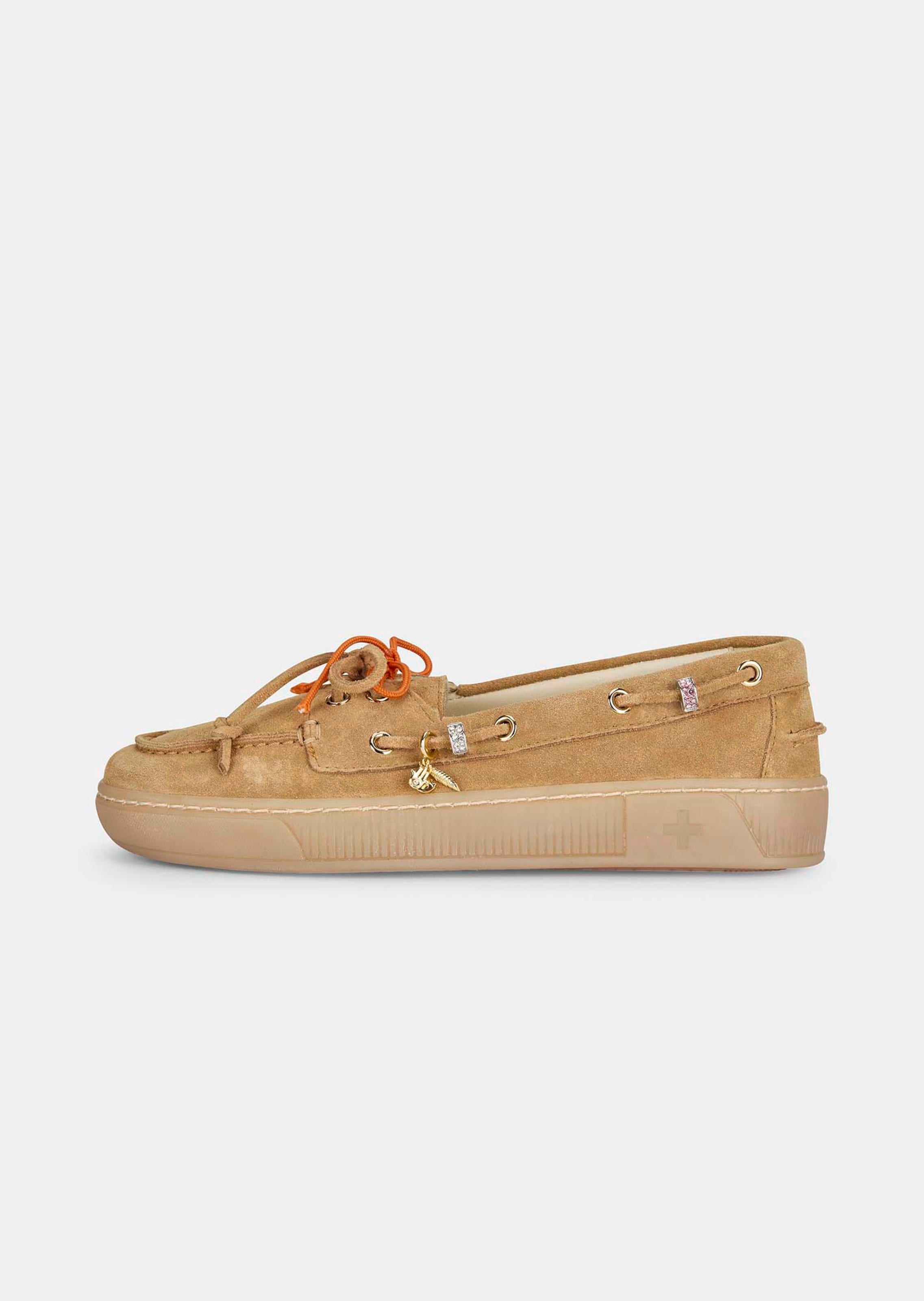 Leather lace-up loafers