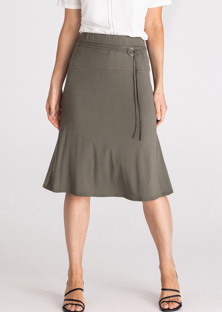 Jupe ample en jersey, avec ceinture