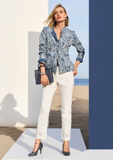 Jacquard-Blazer mit Glanz-Effekten thumbnail 1