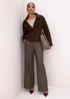 Weite Tweed-Hose mit Bügelfalten thumbnail 1