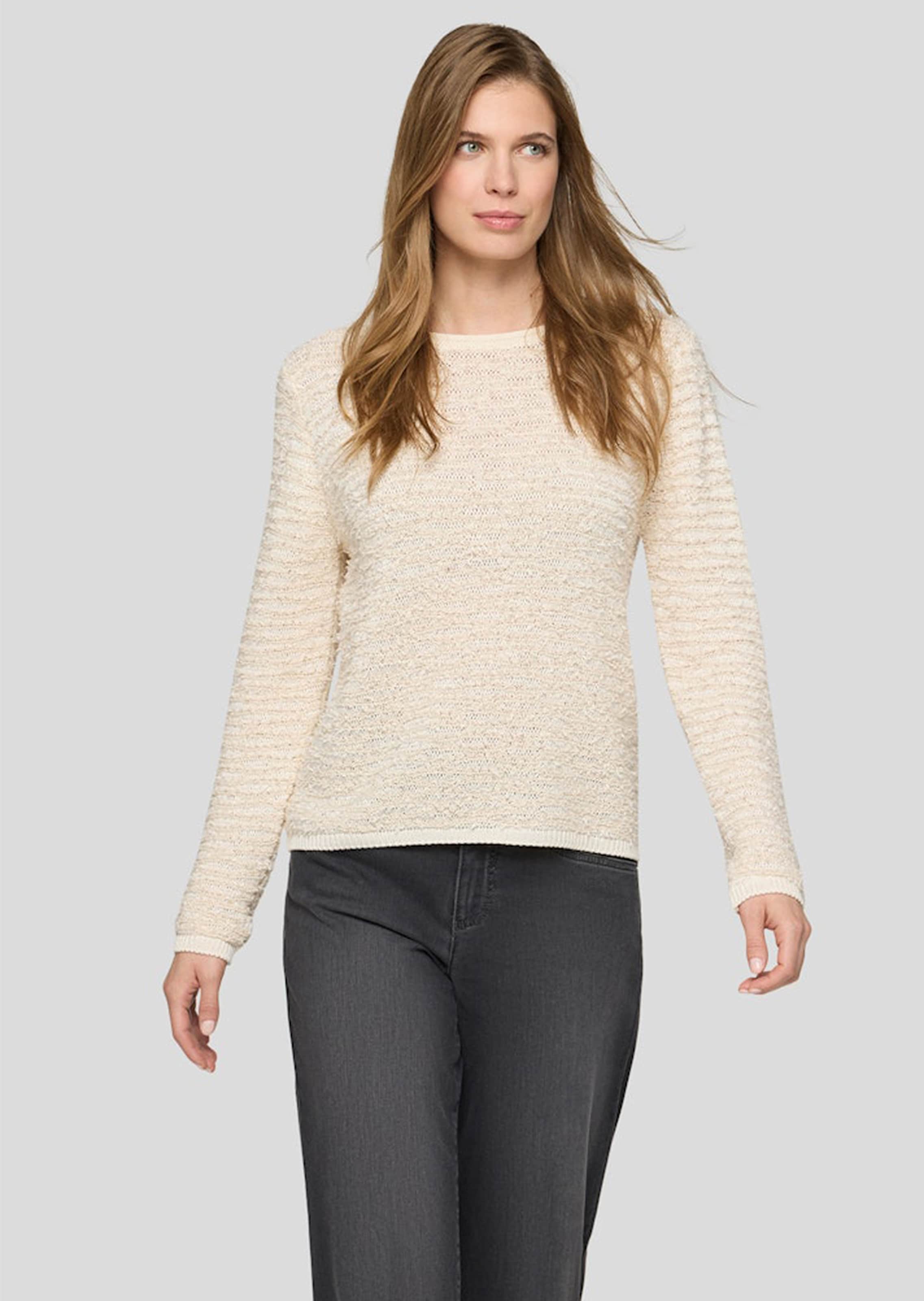 Tricot pullover met lintjesgaren