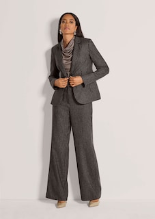 Blazer classique à rayures fines en laine thumbnail 3