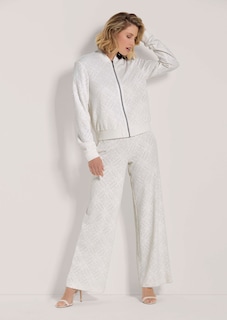 Jersey-Blouson in Spitzen-Optik thumbnail 3