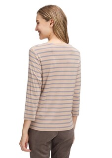 T-shirt à rayures avec imprimé scintillant thumbnail 3