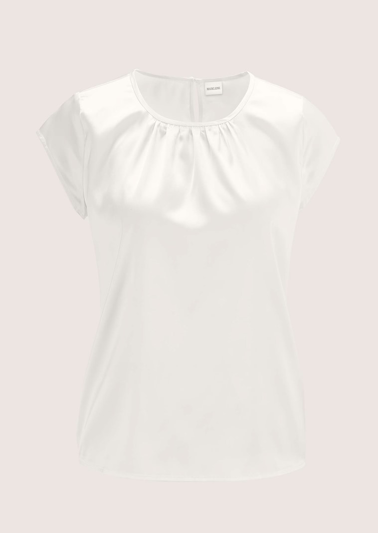 Kurze Satin-Bluse in trendstarker A-Linie