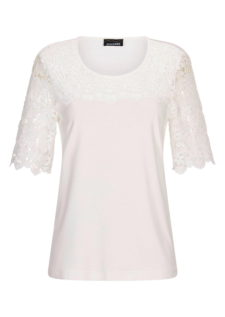 T-shirt avec dentelle du plus bel effet