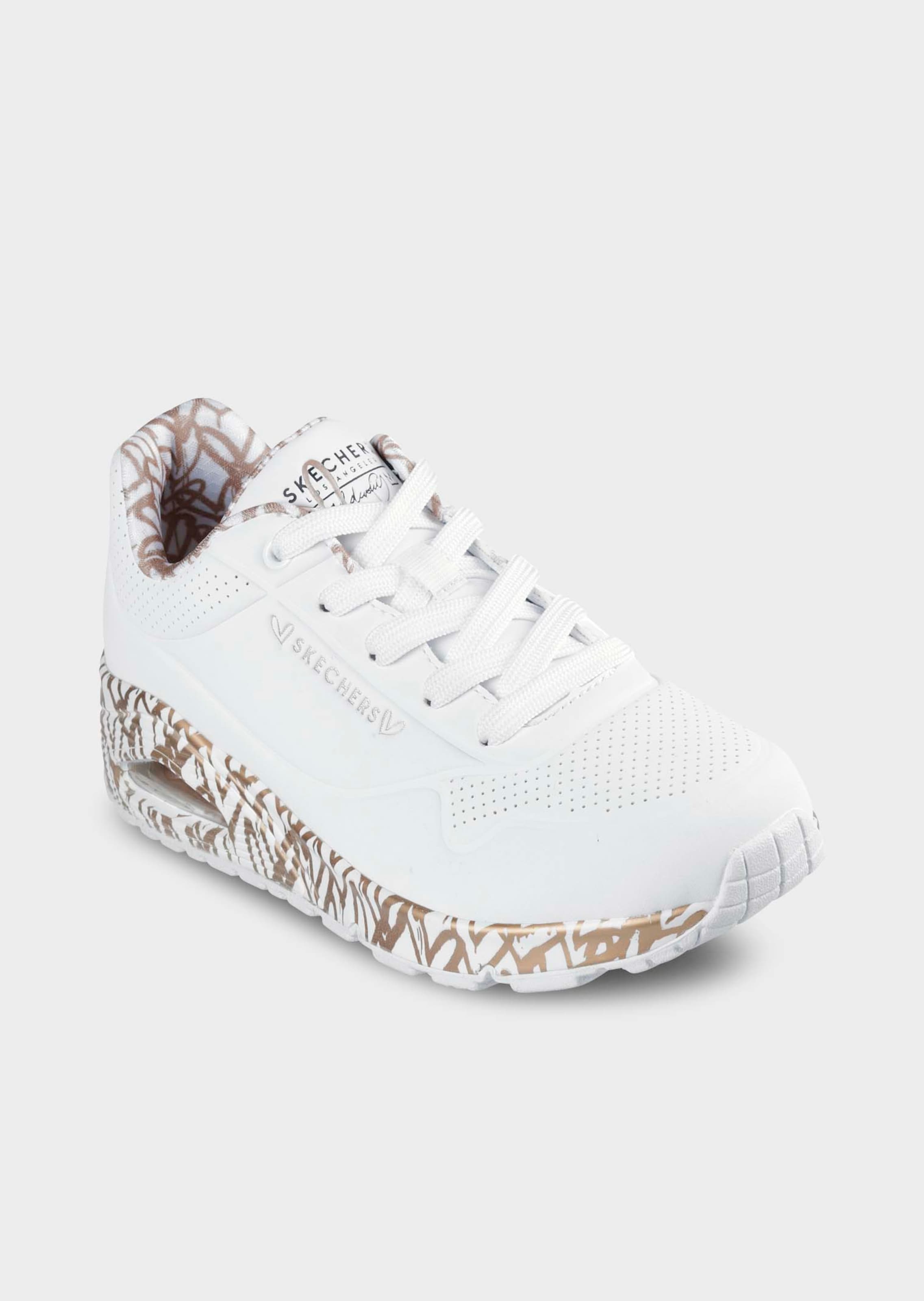 Sneaker mit Folienprint und Skech-Air Dämpfung
