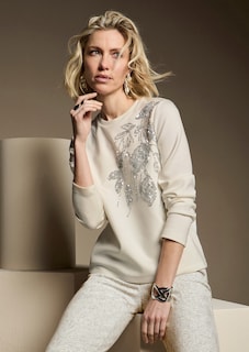 Sweatshirt with sequin embroidery thumbnail 1