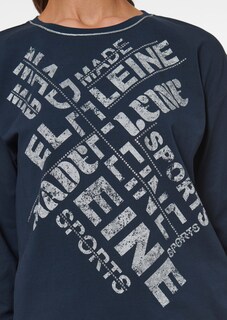 Sweatshirt mit Letterprint und Glitzersteinchen thumbnail 6