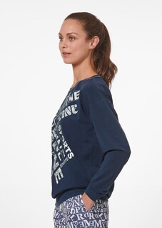 Sweatshirt mit Letterprint und Glitzersteinchen thumbnail 5