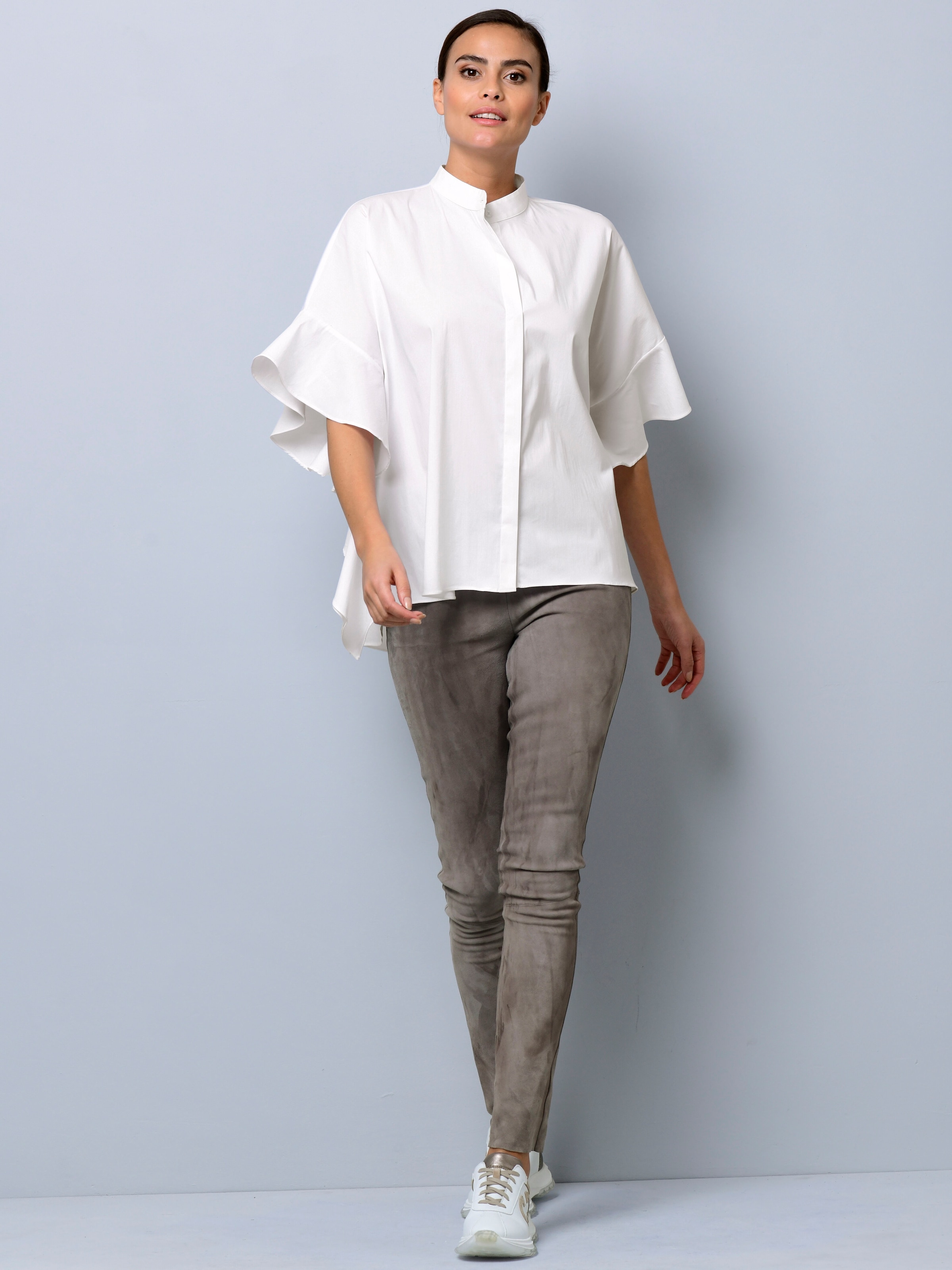 Oversizedbluse mit großem Volantärmel