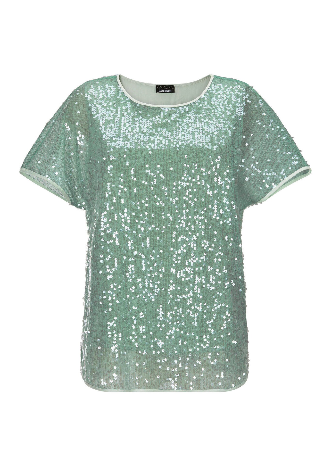 Blouse à paillettes avec top en satin de viscose
