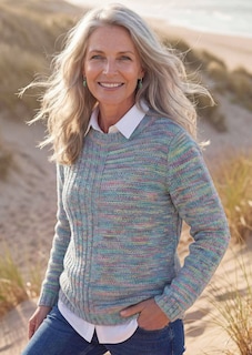 Pflegeleichter Strickpullover in Melange-Optik thumbnail 7