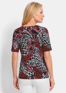 T-shirt en viscose avec un motif abstrait effet fourrure thumbnail 3
