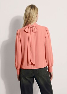 Chiffon blouse with stand-up collar and tie bow thumbnail 5