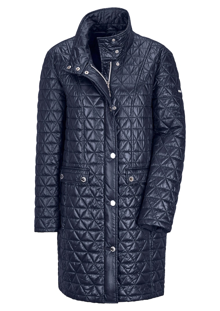 Manteau court matelassée à col droit