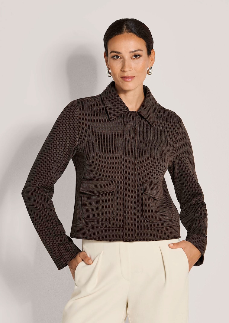Lichtgewicht jersey blazer met wafellook