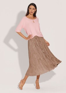 Crinkle-pleated midi skirt thumbnail 3