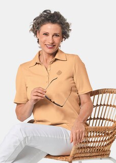 Comfortabel poloshirt met stretch thumbnail 3