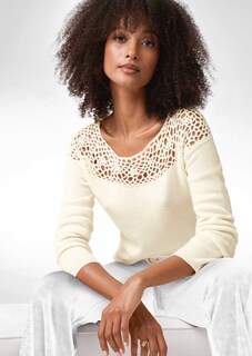 Strickpullover mit Spitze thumbnail 1