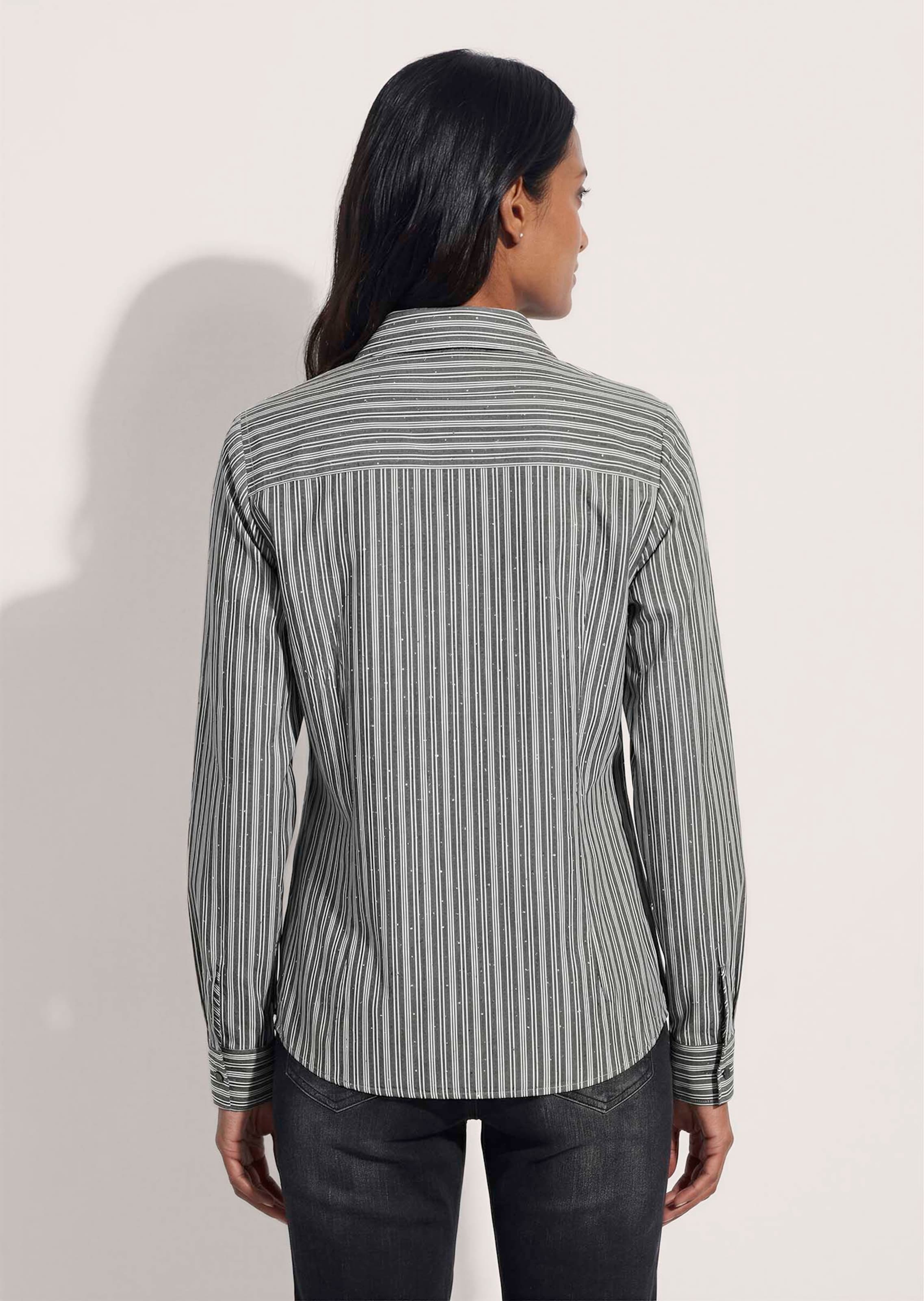 Blouse with stripes and rhinestones thumbnail 4