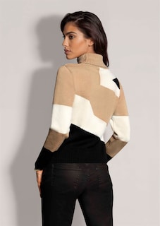 Rollkragen-Pullover mit geometrischem Muster thumbnail 4