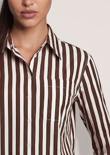 Katoenen blouse met strepen thumbnail 6