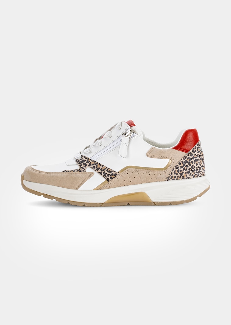 Leder-Sneaker mit Reißverschluss