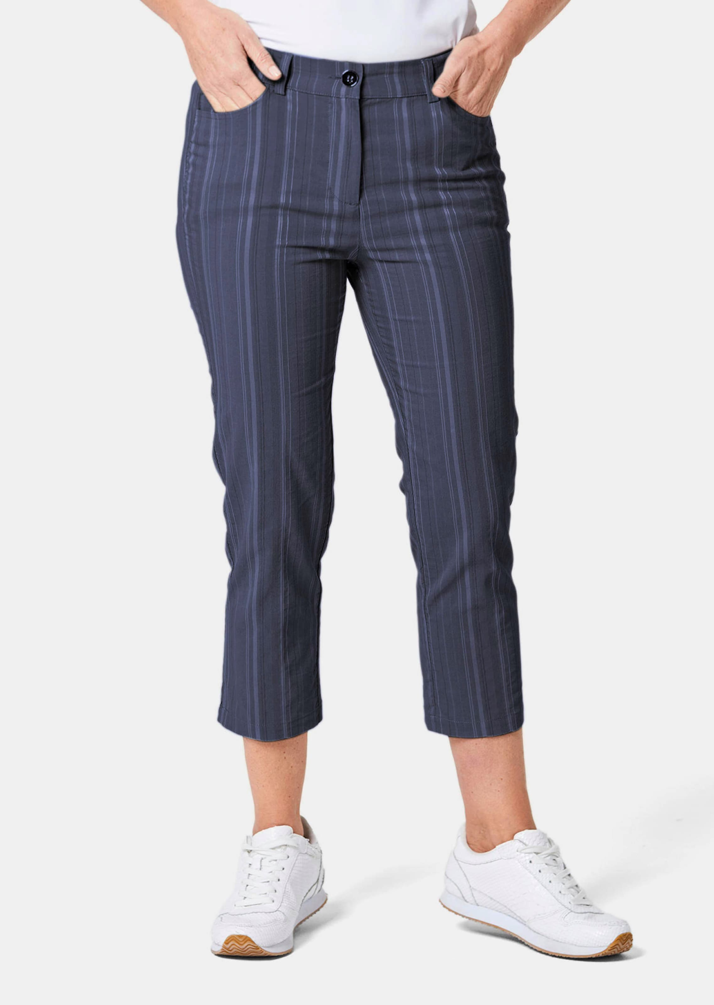 Pantalon court CARLA à rayures