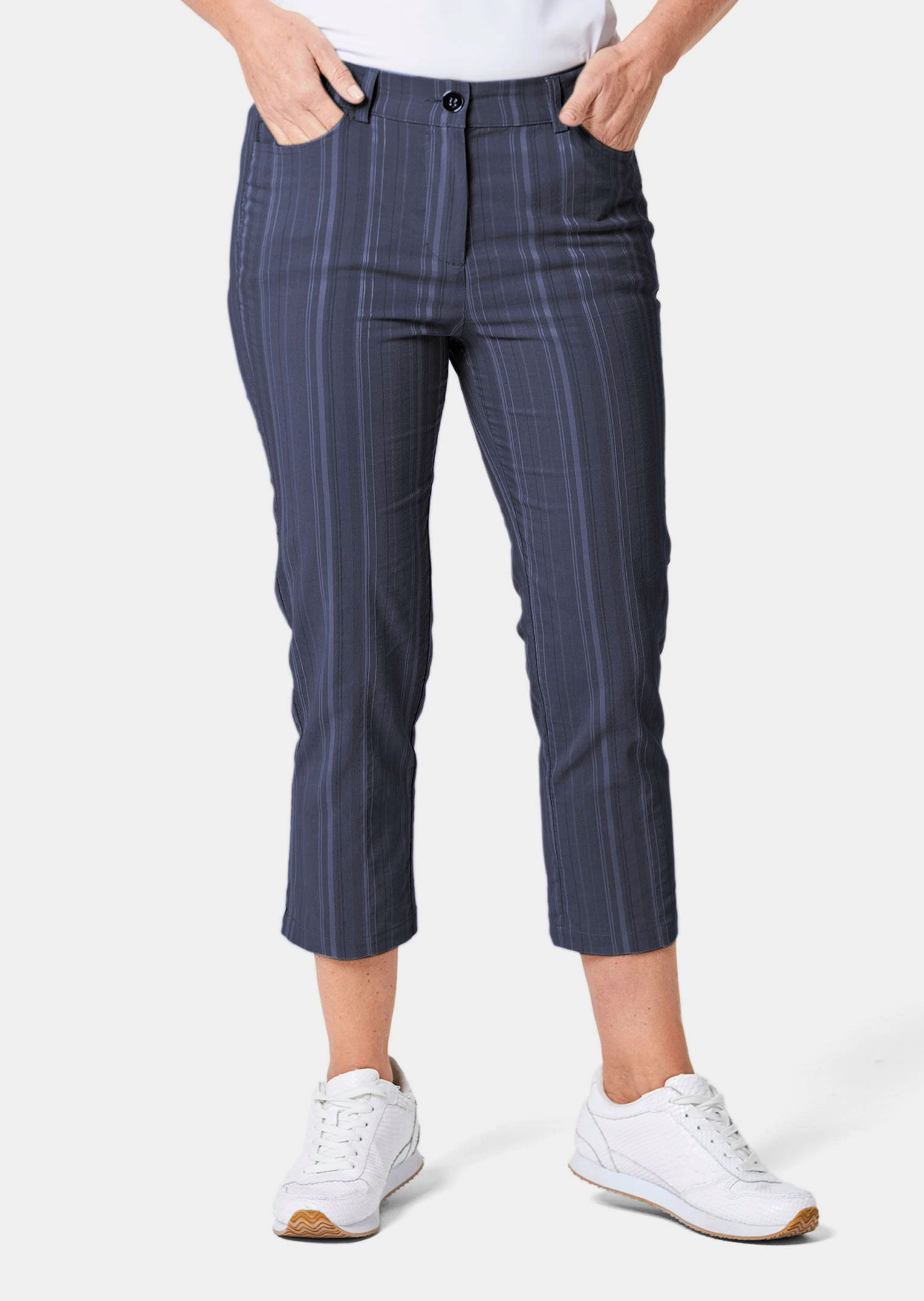 Pantalon court CARLA à rayures