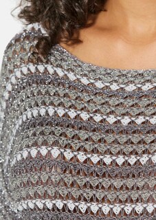 Ajour-Pullover mit Glanzgarn-Effekten thumbnail 6