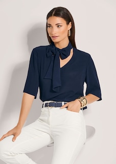 Halbarm-Bluse mit Schluppe thumbnail 5