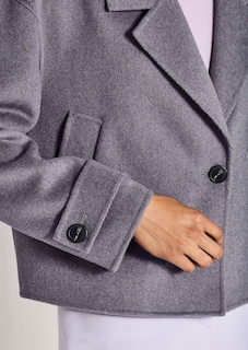 Kurze Doubleface-Wolljacke mit Kaschmir-Anteil thumbnail 6